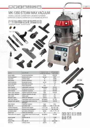 Menikini MK1350 Steam Max Vacuum